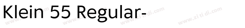 Klein 55 Regular字体转换 Klein 55 Regular字体转换